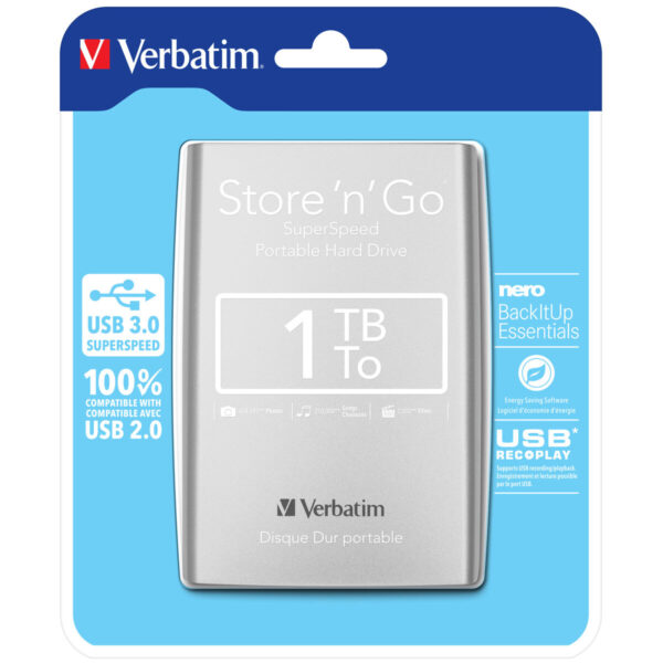 Zewnętrzny Dysk Twardy Verbatim 53071 1 TB HDD