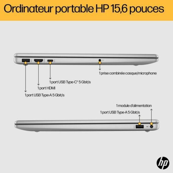 Laptop HP FC0071NF 15,6" ryzen 5-7520u 16 GB RAM 512 GB SSD Azerty Francuski - obrazek 5