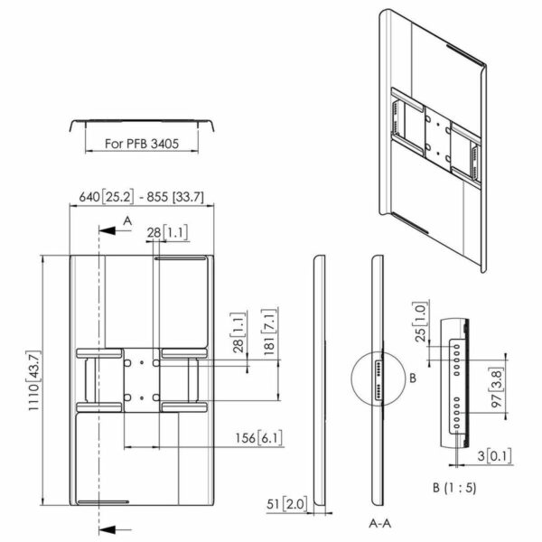Uchwyt na TV Vogel's PFA 9121 50-55" - obrazek 3