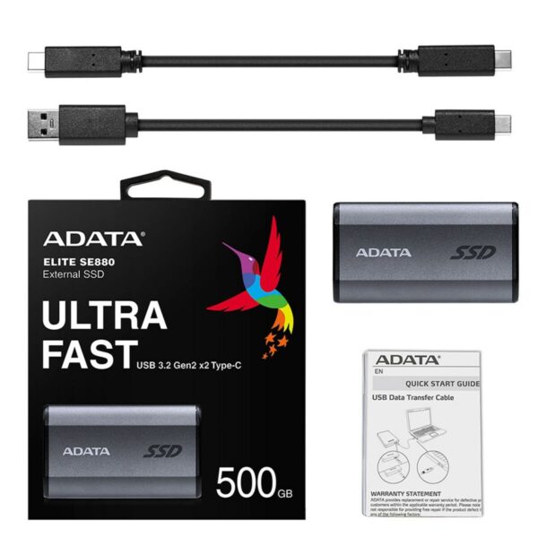 Zewnętrzny Dysk Twardy Adata SE880 2,5" 500 GB SSD - obrazek 7