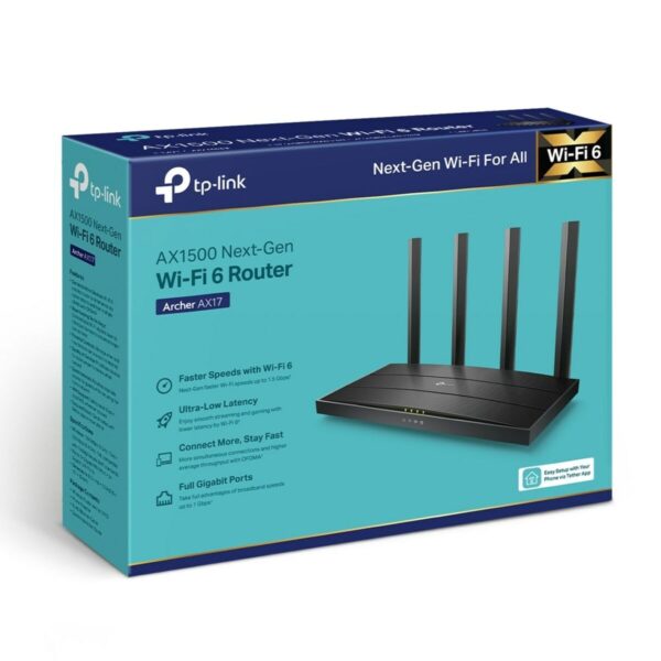 Router TP-Link Archer AX17 Czarny Ethernet LAN Wi-Fi - obrazek 4