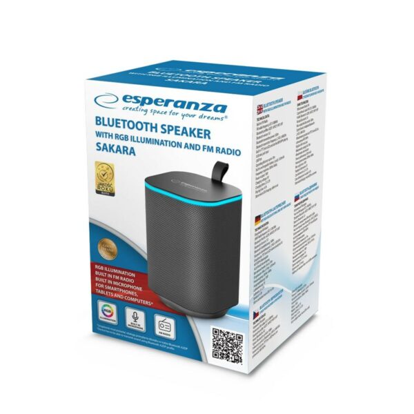 Głośnik Bluetooth Przenośny Esperanza EP155  Czarny - obrazek 2