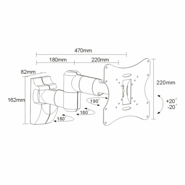 Uchwyt na TV MacLean MC-503 A S 23" 42" 30 Kg - obrazek 5
