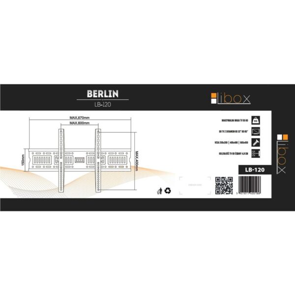Uchwyt na TV Libox LB-120 32" 85" 55 kg - obrazek 5