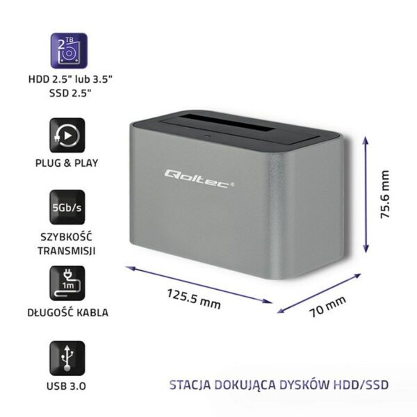 Podstawa do ładowania Qoltec 50315 - obrazek 8