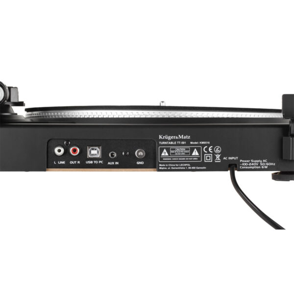 Gramofon Kruger & Matz TT-501 Czarny - obrazek 5
