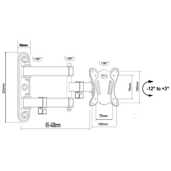 Uchwyt na TV MacLean MC-417 32" 13" 30 Kg - obrazek 4
