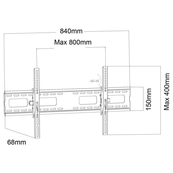 Uchwyt na TV MacLean MC-422 43" 100" 120 kg - obrazek 5
