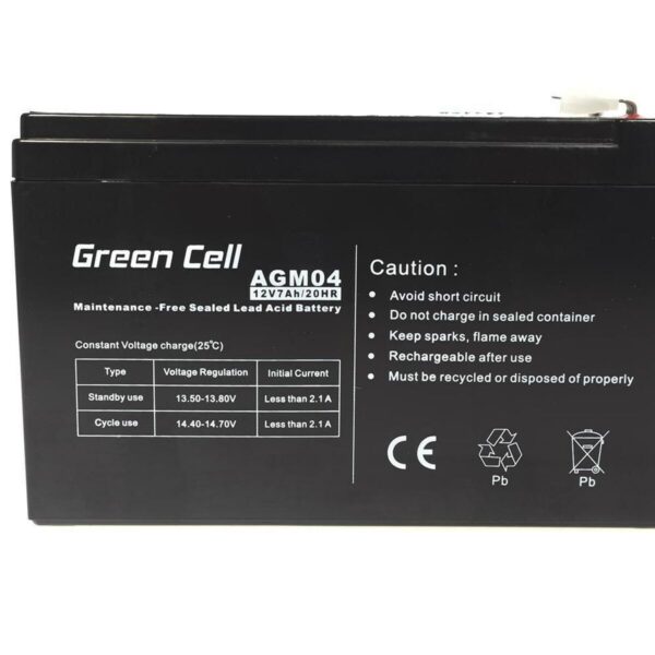 Bateria do Zasilacz awaryjny UPS Green Cell AGM04 7 Ah 12 V - obrazek 4