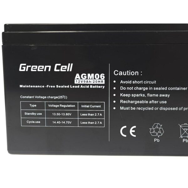 Bateria do Zasilacz awaryjny UPS Green Cell AGM06 9 Ah 12 V - obrazek 2