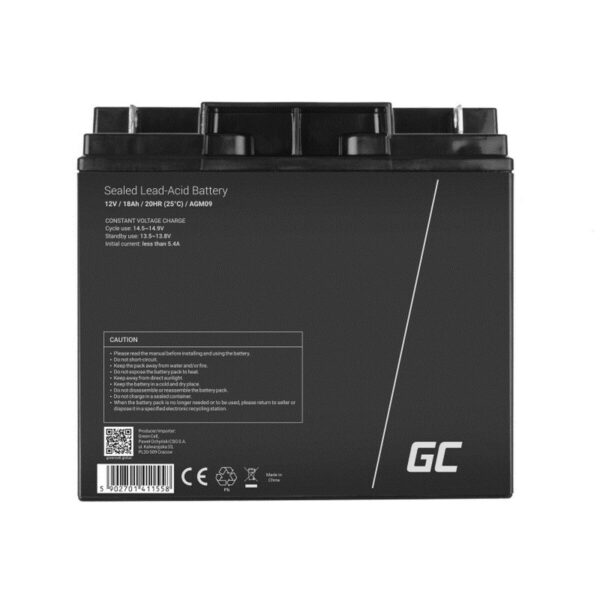 Bateria do Zasilacz awaryjny UPS Green Cell AGM09 18000 mAh 12 V - obrazek 3