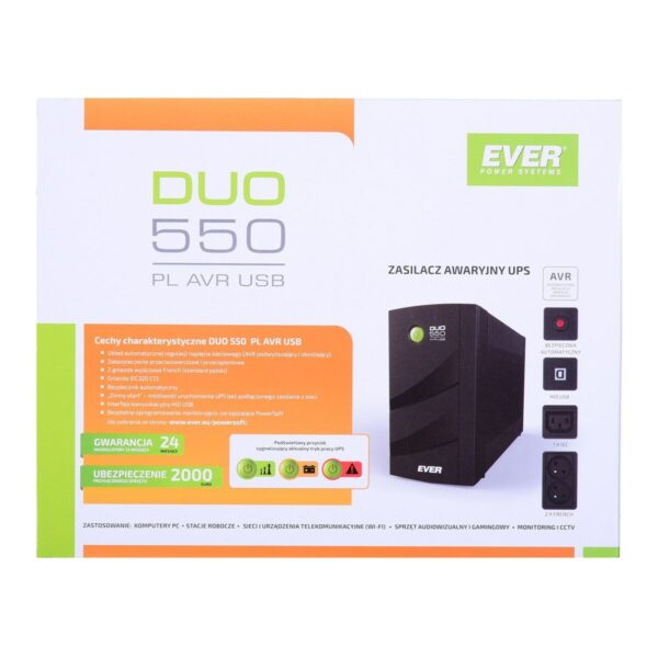 Zasilacz awaryjny UPS Interaktywny Ever T/DAVRTO-000K55/01 330 W - obrazek 2
