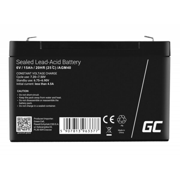 Bateria do Zasilacz awaryjny UPS Green Cell AGM40 14000 mAh 6 V - obrazek 3