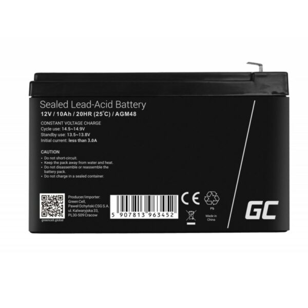 Bateria do Zasilacz awaryjny UPS Green Cell AGM48 10 Ah 12 V - obrazek 4