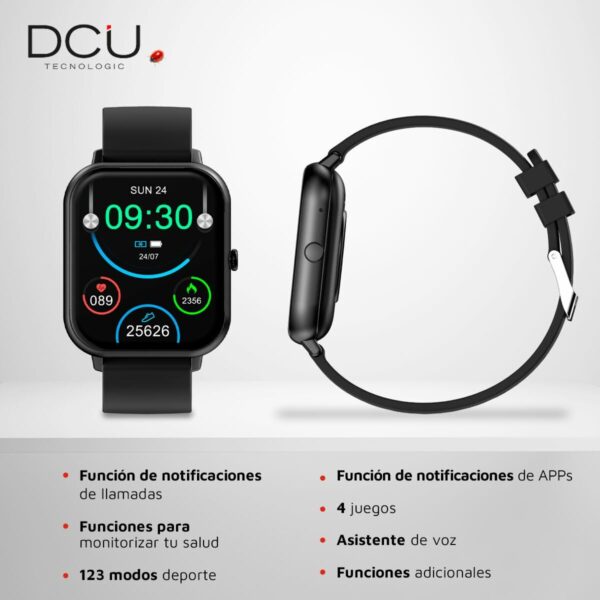 Smartwatch DCU CURVED GLASS PRO 1,83" Czarny - obrazek 4