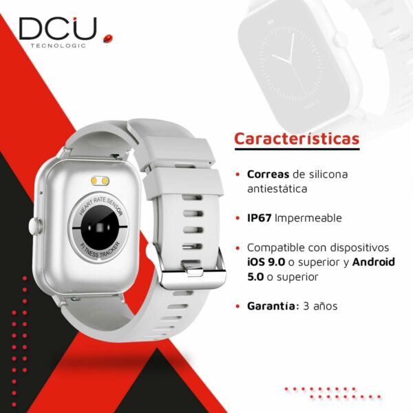 Smartwatch DCU CURVED GLASS PRO 1,83" Szary - obrazek 3