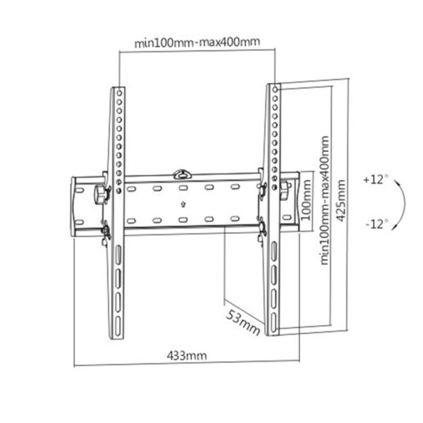 Uchwyt ścienny GEMBIRD WM-55T-02 32" 55" 40 kg - obrazek 4