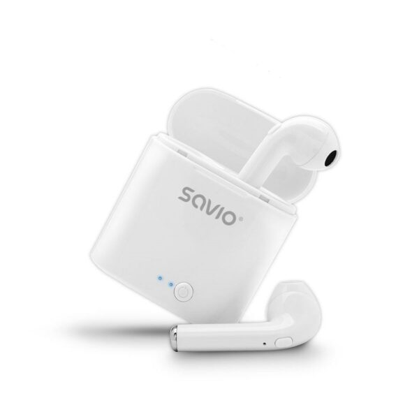Słuchawki douszne Bluetooth Savio TWS-01 Biały - obrazek 3