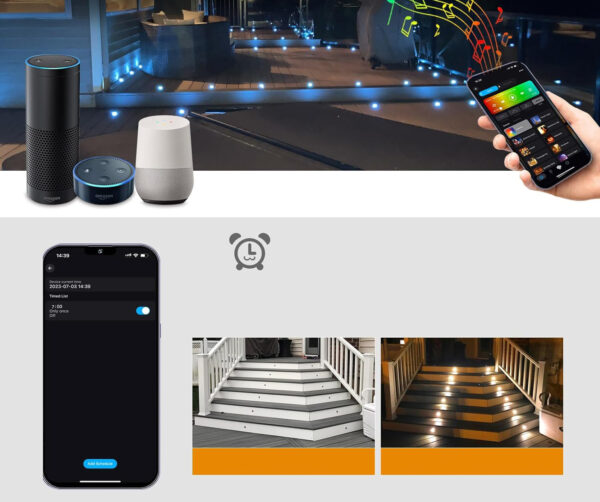 Zestaw lamp podłogowych GEYUEYA Home D31, WiFi, RGBW, IP67, 31 mm, 30 szt. - obrazek 8