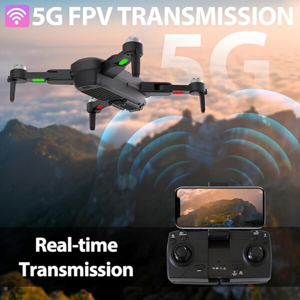 Dron GPS IDEA 33 z kamerą 4K 5G WiFi składany FPV Quadcopter, Powystawowy - obrazek 8