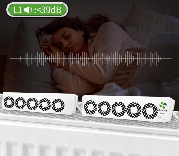 Wentylatory grzewcze EcoCalm Fan Booster 2.0 z czujnikiem ciepła, 2 szt. - obrazek 2