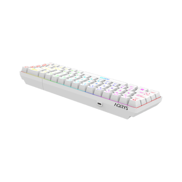 AQIRYS Klawiatura mechaniczna 65%/68 klawiszy Dual Mode: Wirelles&BT+Wired MIRA white - obrazek 7