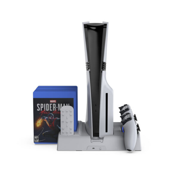 YAXO Podstawka chłodząca i ładująca ARCTIC BREEZE NE do PS5/PS5 Slim/PS5 Pro Alpine White - obrazek 6