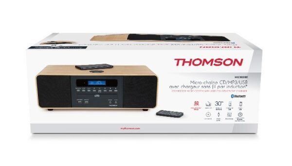 Mikro wieża Thomson MIC202IBT z Bluetooth i ładowarką indukcyjną do telefonu radio FM z RDS odtwarza CD/MP3 - obrazek 7