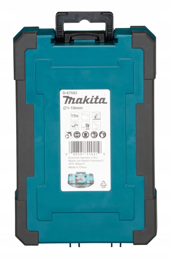 Zestaw wierteł do metalu HSS M-Force 1-10 mm, 19 sztuk, D-67583 MAKITA - obrazek 2