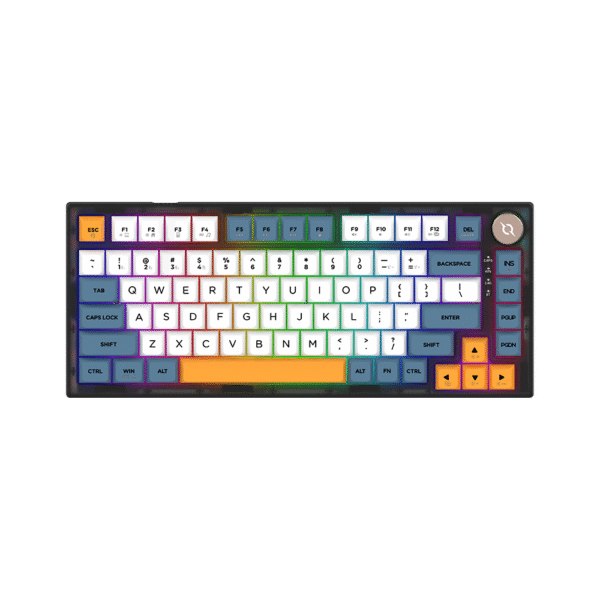 AQIRYS Klawiatura mechaniczna 75%/82 klawiszy Dual Mode: Wirelles&BT+Wired LIBERTAS black - obrazek 2