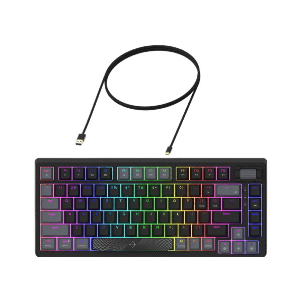 AQIRYS Klawiatura mechaniczna 75%/81 klawiszy przewodowa ADARA MINI LE black/grey - obrazek 13