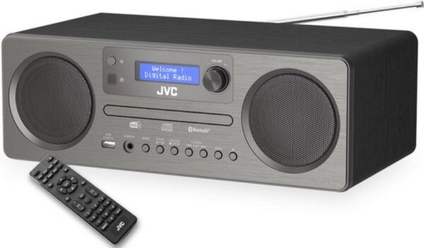 Odtwarzacz JVC RD-E861B-DAB wieża z Bluetooth DAB+ AUX USB, pilot
