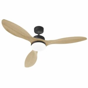 Wentylator sufitowy z oświetleniem FARELEK Ø 137 cm 100 W Czarny