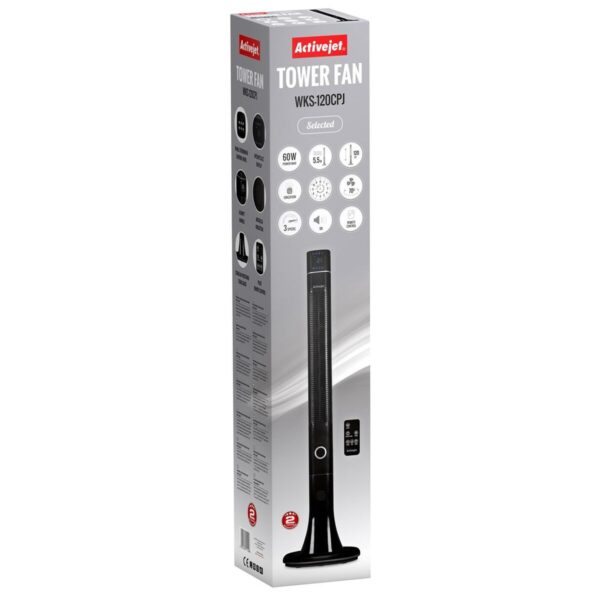 Wentylator wieżowy Activejet WKS-120CPJ Czarny 60 W - obrazek 8