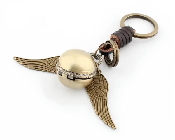 Brelok zegarek Harry Czarownik Snitch miniaturowy zegarek w formie Złotego Znicza dla fanów serii - obrazek 4