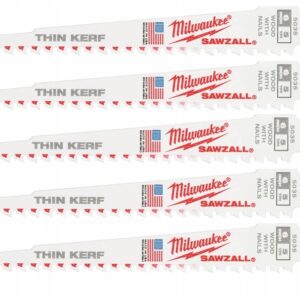 Brzeszczoty 150 mm Bimetal zestaw 5 szt brzeszczotów do drewna MILWAUKEE