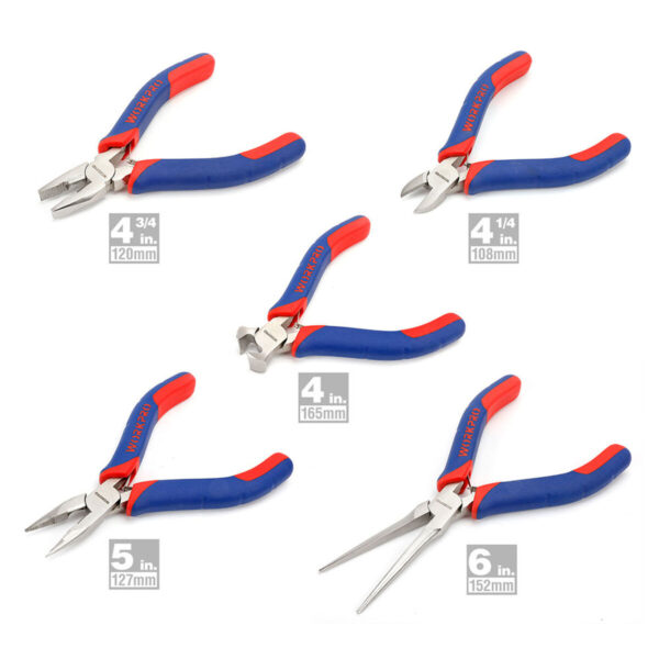 Zestaw szczypiec Workpro Miniatura 5 Części - obrazek 3