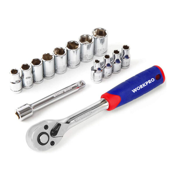 Zestaw kluczy nasadowych Workpro 3/8" 12 Części - obrazek 3