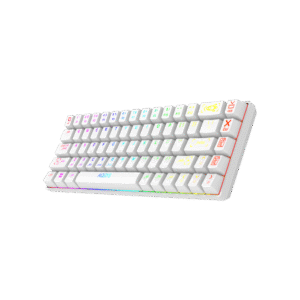 AQIRYS Klawiatura mechaniczna 65%/68 klawiszy Dual Mode: Wirelles&BT+Wired MIRA white
