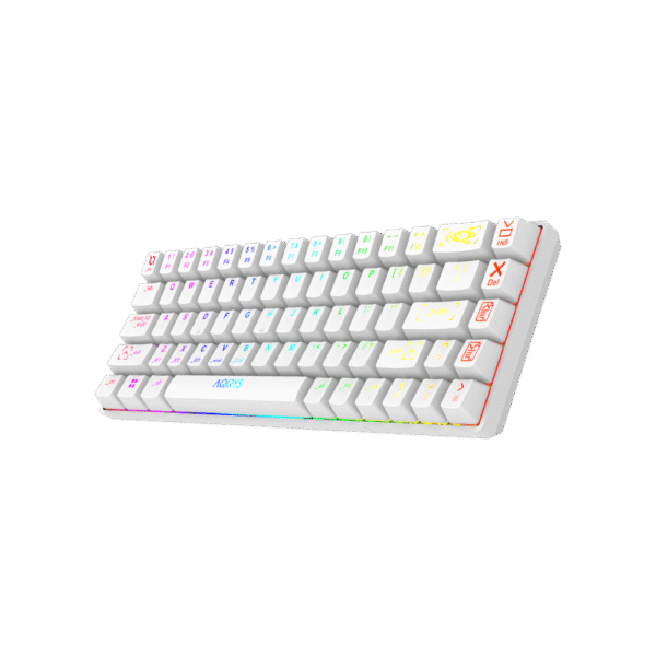 AQIRYS Klawiatura mechaniczna 65%/68 klawiszy Dual Mode: Wirelles&BT+Wired MIRA white