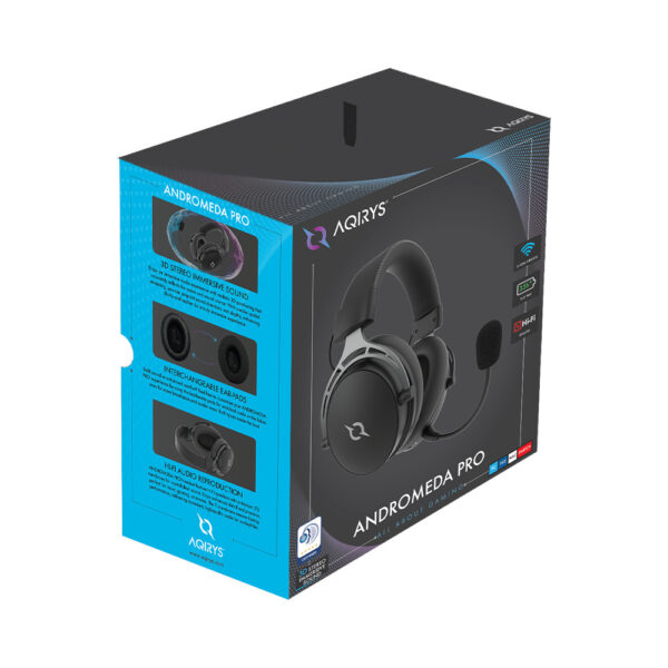 AQIRYS Słuchawki bezprzewodowe Wirelles 2.4GHz ANDROMEDA PRO black - obrazek 15