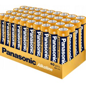 40x najmocniejsze baterie alkaliczne Panasonic Power LR6 AA, ważność 10 lat