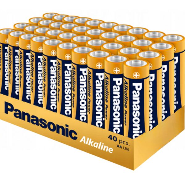 40x najmocniejsze baterie alkaliczne Panasonic Power LR6 AA, ważność 10 lat