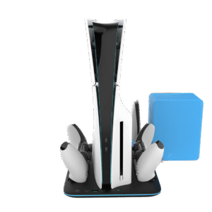 YAXO Podstawka chłodząca i ładująca ICE STORM do PS5 Slim Techno Black