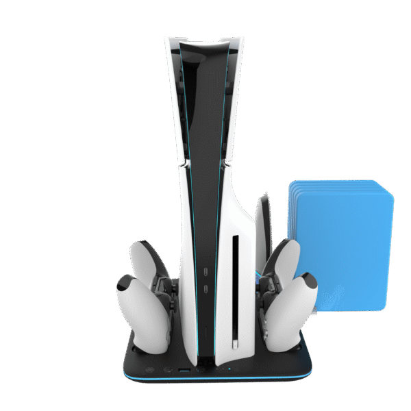 YAXO Podstawka chłodząca i ładująca ICE STORM do PS5 Slim Techno Black