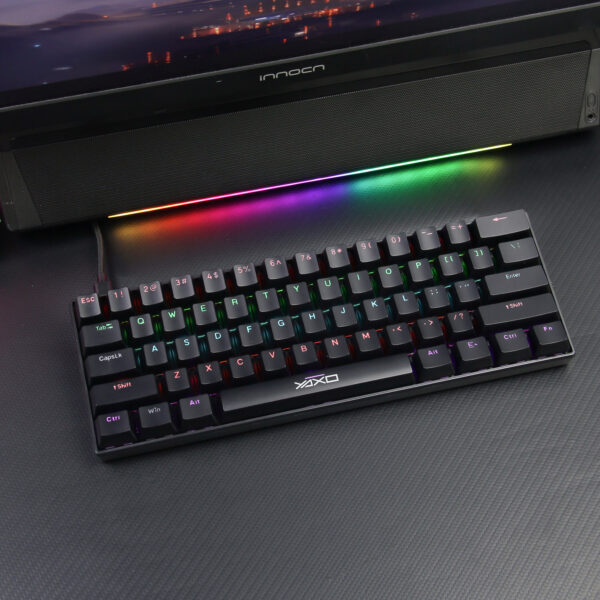 YAXO Klawiatura mechaniczna 61 klawiszy NUXLAK Outemu RS Techno Black - obrazek 9