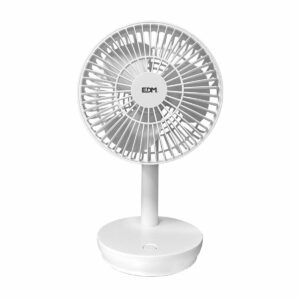 Wentylator podłogowy EDM 33501 Biały 5 W 4 W 16,5 x 18,5 cm 17 x 13 x 26 cm Wielokrotnego ładowania USB