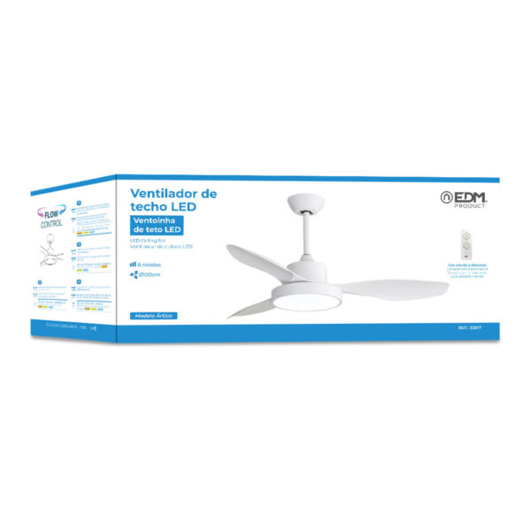 Wentylator sufitowy z oświetleniem EDM 33817 Arctic Biały 24 W 38 W 2160 Lm - obrazek 4
