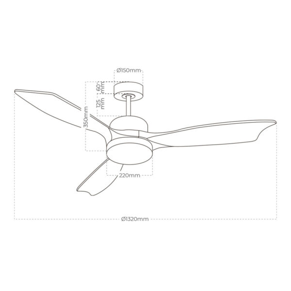 Wentylator sufitowy z oświetleniem EDM 33819 Báltico 20 W 2190 Lm - obrazek 7