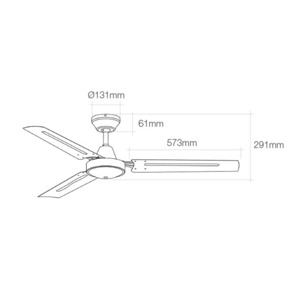 Wentylator sufitowy EDM 33981 Biały 60 W Ø 140 cm przemysłowy - obrazek 6